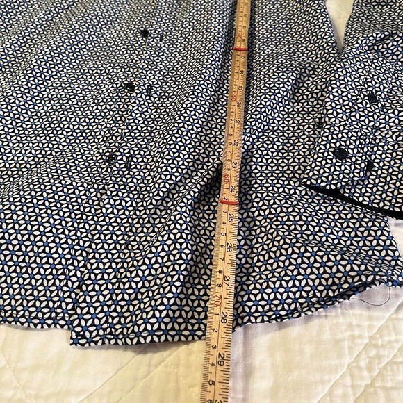 Blue Stone Collection Button Front Shirt Blue Floral Modern Fit NWT MSRP $149 SM - Picture 10 of 12